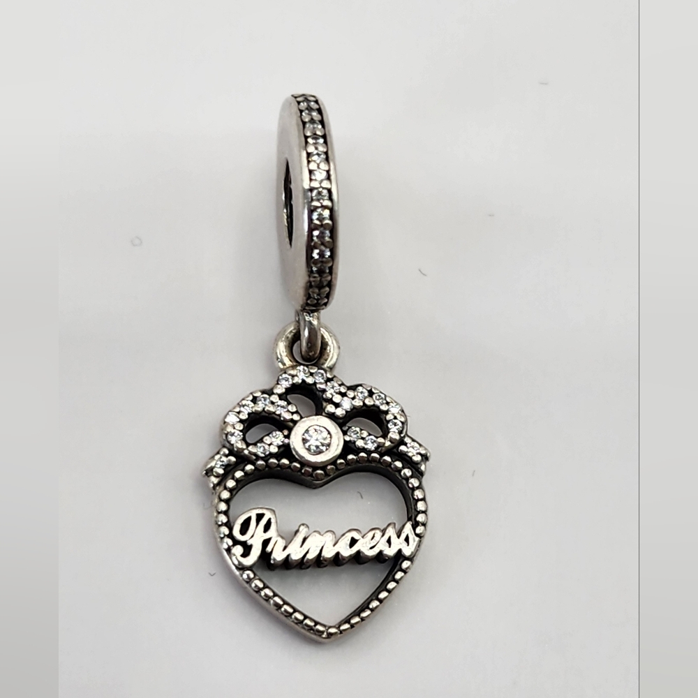 Pandora Silver Heart Princess Charm